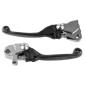 LEVIER DE FREIN/EMBRAYAGE MOTO OFF ROAD RETRACTABLE/PIVOT INCASSABLE YAMAHA 125-250 YZ 2015>, 250-450 YZ F 2009>, 250 YZ FX 2020>, 450 YZ FX 2019> NOIR (PAIRE) -POLISPORT- 5604415130373