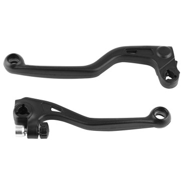 LEVIER DE FREIN/EMBRAYAGE MOTO OFF ROAD INCASSABLE APT HONDA 250 CRF R 2010>, 250 CRF RX 2019>, 450 CRF R 2007>2020, 450 CRF RX 2017> NOIR (PAIRE) -POLISPORT- 5604415161704
