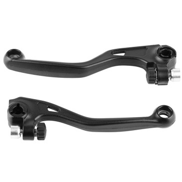 LEVIER DE FREIN/EMBRAYAGE MOTO OFF ROAD INCASSABLE APT HONDA 450 CRF R 2021>, 450 CRF RX 2021> NOIR (PAIRE) -POLISPORT- 5604415161810