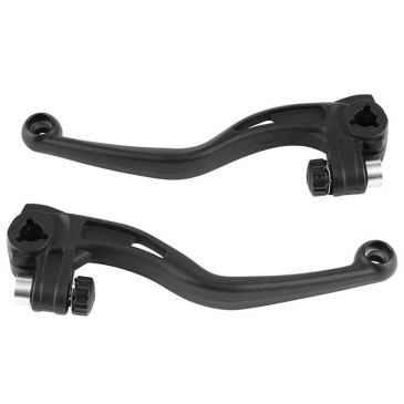 LEVIER DE FREIN/EMBRAYAGE MOTO OFF ROAD INCASSABLE APT GAS GAS 250-300-450 EC, EC-F 2021>2023 / HUSQVARNA 250-300-350-450 FE, TE 2022> NOIR (PAIRE) -POLISPORT- 5604415161780