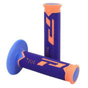 GRIP- PROGRIP OFF ROAD 788 TRIPLE DENSITY SPECIAL EDITION FLUO ORANGE/BLUE/BLUE LIGHT 115mm (PAIR) (CROSS/MX) 0801766078377