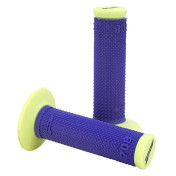 GRIP- PROGRIP OFF ROAD 708 TRIPLE DENSITY ELECTRIC BLUE/YELLOW FLUO 115mm ( LOCK ON) (SUPPLIED WITH 5 DIFFERENT THROTTLE CAMS) (PAIR) (CROSS/MX) 0801766091338