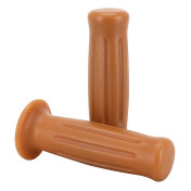 REVETEMENT POIGNEE DOMINO MOTO ON ROAD 3394 VINTAGE MARRON CLOSED END 120mm (PAIRE) 8033900004955