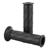 GRIP- DOMINO ORIGINAL - ON ROAD - SUZUKI STYLE - BLACK - Left long 124 mm /Right long 123 mm (PAIR) 8033900017207