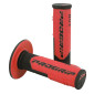 GRIP- PROGRIP OFF ROAD 801 DUAL DENSITY BASE BLACK/RED 115mm (PAIR) (CROSS/MX) 0801766033994