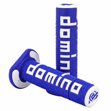 GRIP- DOMINO ORIGINAL- OFF ROAD A360 BLUE/WHITE (120 mm) (PAIR) --- 8033900011458