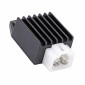 REGULATEUR DE TENSION SCOOT ADAPTABLE PEUGEOT 50 TKR, TREKKER, SPEEDFIGHT, LUDIX / SYM 50 ORBIT / CPI 50 HUSSAR / KEEWAY 50 FOCUS / KYMCO 50 AGILITY 2T (CONNECTEUR NOIR 4 FICHES) -P2R- 3700948052365