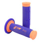 GRIP - PROGRIP OFF ROAD 791 DUAL DENSITY- ORANGE FLUO/BLUE 115mm (PAIR) (CROSS/MX) 0801766086235