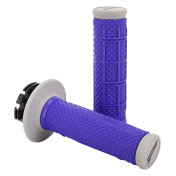 REVETEMENT POIGNEE PROGRIP MOTO OFF ROAD 809 SIMPLE DENSITE GRIS/BLEU CLOSED END 115mm (AVEC LOCK ON - LIVRER AVEC 7 EMBOUTS 2T ou 4T) (CROSS/MX) (PAIRE) 0801766034052