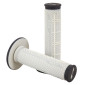 REVETEMENT POIGNEE PROGRIP MOTO OFF ROAD 802 DOUBLE DENSITE GEL NOIR/BLANC CREME CLOSED END 118mm (CROSS/MX) (PAIRE) 0801766031655