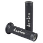 REVETEMENT POIGNEE DOMINO MOTO ON ROAD A010 NOIR/GRIS OPEN END 120-125mm (PAIRE) 8033900032255
