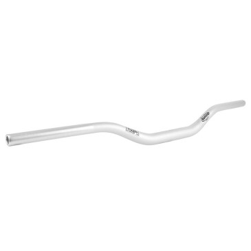 GUIDON MOTO CROSS DOMINO HSA ALU DIAM 28,5 mm LONG 810 mm HAUT 80 mm ARGENT SANS BARRE DE RENFORT 8033900035782