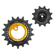 GALET DERAILLEUR AOPW TRIPEAK 13-18 DENTS CERAMIQUE 12x1/11x2V. SHIMANO DEORE XT 8100/8130 SLX 7120/7100 GRX 822 OR (JEU DE 2) (GARANTIE 4 ans) 4710243288313