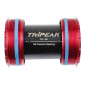 CUVETTE INTEGRE BOITIER FILETE ROUTE TRIPEAK 3en1 CERAMIQUE BOITE DE 86 mm DIAM DE 47 mm POUR AXE 24 mm, 28.99 mm, 30 mm (COMPATIBLE SRAM DUB, ROTOR 3D, SHIMANO, COLNAGO, TREK, SEKA) -CUVETTE ROUGE- 470243293904