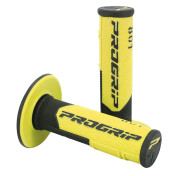 GRIP- PROGRIP OFF ROAD 801 DUAL DENSITY BASE BLACK/YELLOW 115mm (PAIR) (CROSS/MX) 0801766032980