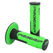 GRIP- PROGRIP OFF ROAD 801 DUAL DENSITY BASE BLACK/GREEN 115mm (PAIR) (CROSS/MX) 0801766033055