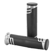 REVETEMENT POIGNEE AVOC MOTO ON ROAD R613 NOIR/ARGENT CLOSED END 127mm (PAIRE) 3700948093399
