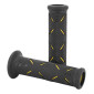 REVETEMENT POIGNEE PROGRIP MOTO ON ROAD 717 DOUBLE DENSITE NOIR/JAUNE OPEN END 122mm (PAIRE) 0801766084576