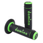 REVETEMENT POIGNEE DOMINO MOTO OFF ROAD A020 NOIR/VERT CLOSED END 120-123mm (PAIRE) 8033900034761