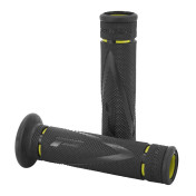 GRIP- PROGRIP ON ROAD 838 DUAL DENSITY OPEN END BLACK/YELLOW 122mm (PAIR) (ROAD USE) 0801766086181