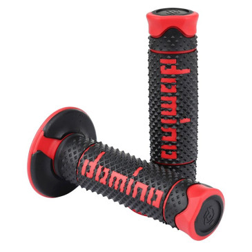 GRIP- DOMINO ORIGINAL- OFF ROAD A260 BLACK/RED (120 mm) (PAIR) - 8033900034099