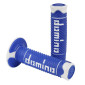 REVETEMENT POIGNEE DOMINO MOTO OFF ROAD A260 BLEU/BLANC CLOSED END 120mm (PAIRE) 8033900034129