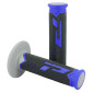 REVETEMENT POIGNEE PROGRIP MOTO OFF ROAD 788 TRIPLE DENSITE BASE COLOR BLEU/NOIR/GRIS CLOSED END 115mm (CROSS/MX) (PAIRE) 0801766002372