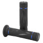 REVETEMENT POIGNEE PROGRIP MOTO ON ROAD 838 DOUBLE DENSITE NOIR/BLEU CLOSED END 122mm (PAIRE) 0801766000316