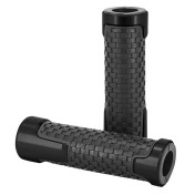 GRIP "NO SLIP" FOR MOTORBIKE -FOR YAMAHA 700 MT-07 ANODIZED BLACK (PAIR) -AVOC- 3700948234914