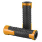 GRIP "NO SLIP" FOR MOTORBIKE -FOR KTM 125 DUKE ORANGE ANODIZED (PAIR) -AVOC- 3700948236215
