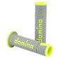 GRIP - DOMINO ORIGINAL- ON ROAD A450 GREY/FLUO YELLOW OPEN END (PAIR). 8033900016620