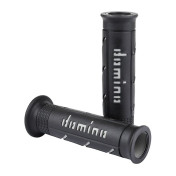 REVETEMENT POIGNEE DOMINO MOTO ON ROAD A250 NOIR/GRIS OPEN END 120-125mm (PAIRE) 8033900005488