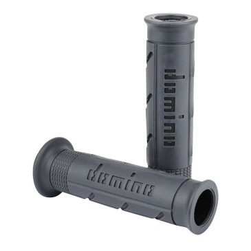 GRIP - DOMINO ORIGINAL- ON ROAD A250 ANTHRACITE/BLACK OPEN END (PAIR) 120-125 mm. 8033900006577