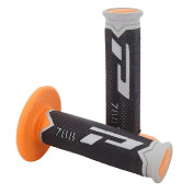 REVETEMENT POIGNEE PROGRIP MOTO OFF ROAD 788 TRIPLE DENSITE BASE COLOR GRIS /NOIR/ORANGE CLOSED END 115mm (CROSS/MX) (PAIRE) 0801766006370