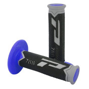 REVETEMENT POIGNEE PROGRIP MOTO OFF ROAD 788 TRIPLE DENSITE BASE COLOR GRIS /NOIR/BLEU CLOSED END 115mm (CROSS/MX) (PAIRE) 0801766006387