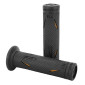 REVETEMENT POIGNEE PROGRIP MOTO ON ROAD 718 DOUBLE DENSITE NOIR/ORANGE CLOSED END 122mm (PAIRE) 0801766034113