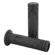 REVETEMENT POIGNEE PROGRIP MOTO ON ROAD 718 DOUBLE DENSITE BLEU/NOIR CLOSED END 122mm (PAIRE) 0801766034120