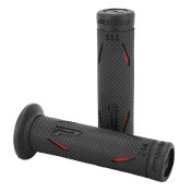 REVETEMENT POIGNEE PROGRIP MOTO ON ROAD 718 DOUBLE DENSITE ROUGE/NOIR CLOSED END 122mm (PAIRE) 0801766034229