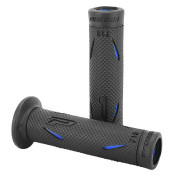 REVETEMENT POIGNEE PROGRIP MOTO ON ROAD 718 DOUBLE DENSITE BLEU/NOIR OPEN END 122mm (PAIRE) 0801766034281