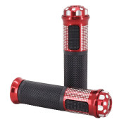 REVETEMENT POIGNEE AVOC MOTO ON ROAD R383 ROUGE CLOSED END 135mm (PAIRE) 3700948039731
