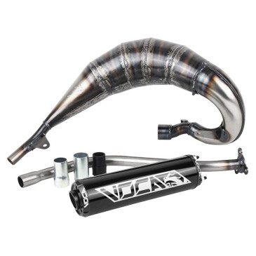EXHAUST FOR 50cc MOTORBIKE- VOCA CROSS ROOKIE FOR BETA 50 RR 2012> (TOP RIGHT MOUNTING) - (SILENCER ALUMINIUM BLACK) 3700948184622