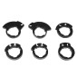 REVETEMENT POIGNEE DOMINO MOTO OFF ROAD D200 NOIR/GRIS CLOSED END AVEC LOCK ON 116-125mm (LIVREE AVEC 6 BAGUES) (PAIRE) 8033900037038