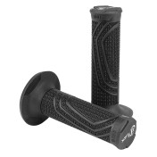 REVETEMENT POIGNEE DOMINO MOTO OFF ROAD D100 D-LOCK NOIR CLOSED END AVEC LOCK ON 116-125mm MONOCABLE (LIVREE AVEC 2 BAGUES) (PAIRE) 8033900036390