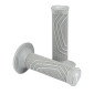 REVETEMENT POIGNEE DOMINO MOTO OFF ROAD D100 GRIS CLOSED END AVEC LOCK ON 116-125mm MONOCABLE (LIVREE AVEC 2 BAGUES) (PAIRE) 8033900036420