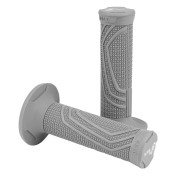 REVETEMENT POIGNEE DOMINO MOTO OFF ROAD D100 D-LOCK GRIS CLOSED END AVEC LOCK ON 116-125mm DOUBLE CABLES (LIVREE AVEC 4 BAGUES) (PAIRE) 8033900016927