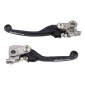 POLISPORT OFF ROAD LEVERS KIT - Rotating/unbreakable/no flex for HONDA 450 CRF R 2021>, 450 CRF RX 2021> BLACK (PAIR) 5604415130168