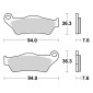 PLAQUETTE DE FREIN BREMBO POUR SUZUKI 125 BURGMAN 2002>2006 AV/APRILIA 850 SRV 2012>2019 AV/GILERA 500 NEXUS 2004>2012 AV, 850 SRV 2012>2019 AV (SCOOTER CARBONE CERAMIQUE) -07001- 8020584630013