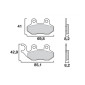 PLAQUETTE DE FREIN BREMBO POUR SYM 125 SYMPHONY 2009> AV, 125 FIDDLE III 2014>2017 AV / PEUGEOT 50-125-150 TWEET 2010> AV, 125-200 LXR 2010> AV (SCOOTER CARBONE CERAMIQUE) -07005- 8020584630051
