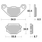 PLAQUETTE DE FREIN BREMBO POUR KYMCO 50 AGILITY 2014> AV, 125 AGILITY R16 2008>2012 AV, PEOPLE 2007> AV / SYM 125 JOYRIDE 2001>2004 AR, 500 GT 2007> AR (SCOOTER CARBONE CERAMIQUE) -07015- 8020584630150