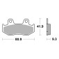 PLAQUETTE DE FREIN BREMBO POUR HONDA 110 NHX LEAD 2008>2009 AV, 125 SH 2002>2008 AV (SCOOTER CARBONE CERAMIQUE) -07038- 8020584630372